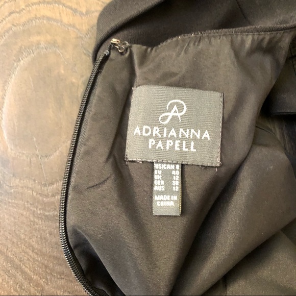 Adrianna Papell Sheath Dress, Black/Nude, Size 8 - Picture 8 of 11